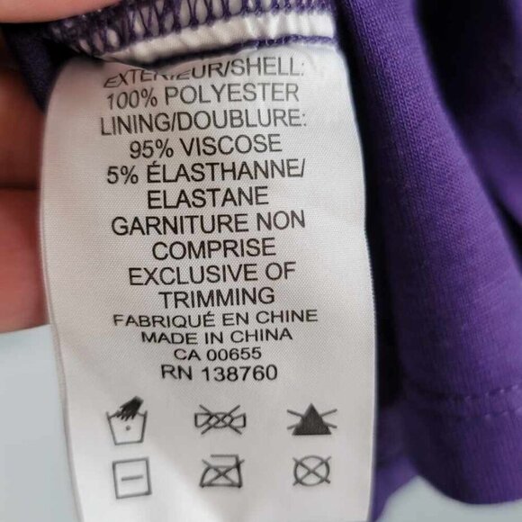 Penningtons Purple sleeveless blouse with crystal lined neckline. Elegant! EUC - Picture 7 of 10